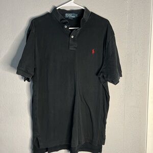 Polo by Ralph Lauren Black Polo Shirt with Red Logo